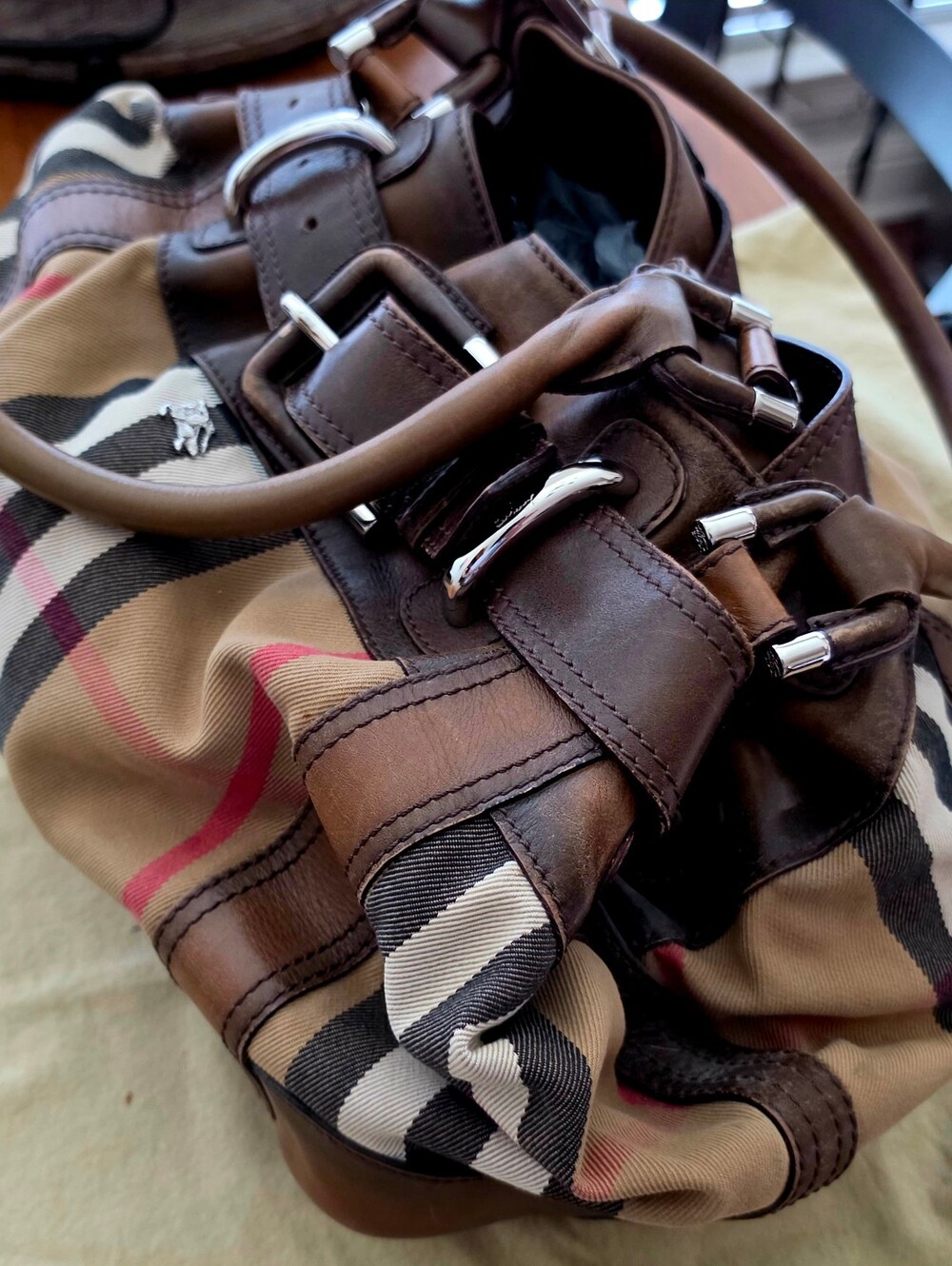 Classic Burberry Purse/Tote In Great Condition